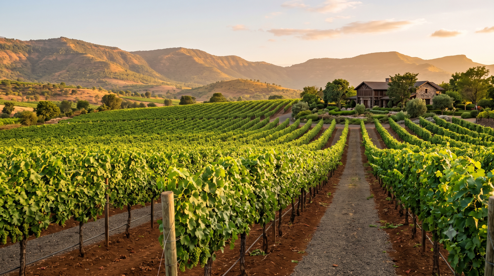Vineyard with grapevines in Nashik Maharashtra a wedding destination