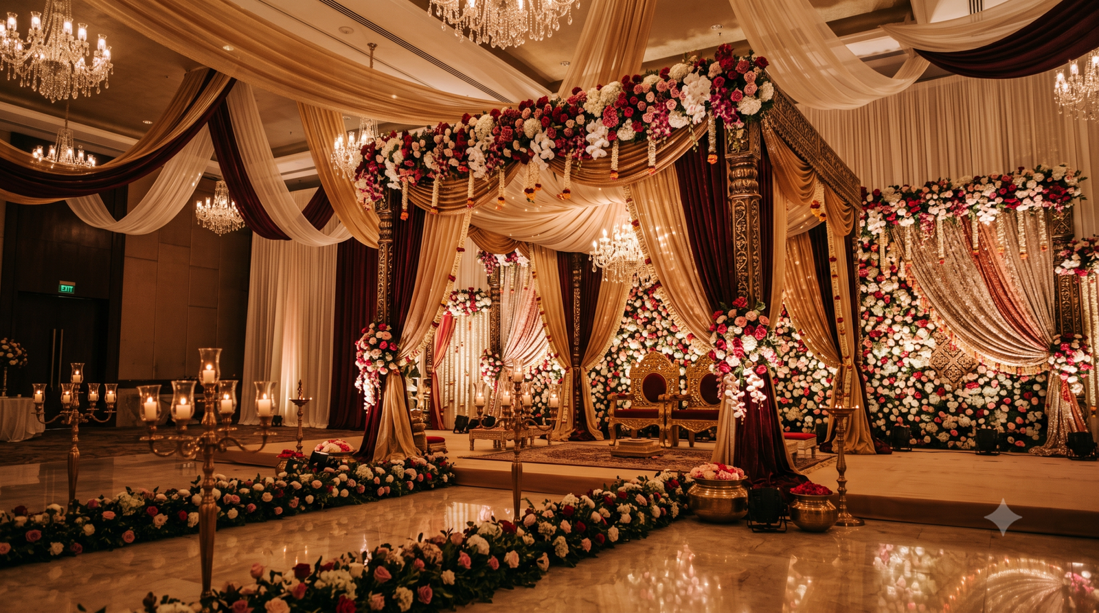 Luxury wedding decor setup by wedding planners in Chandigarh